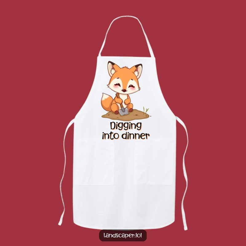 Funny Fox Digging Apron: Cook with Joy with This Hilarious Kitchen Accessory