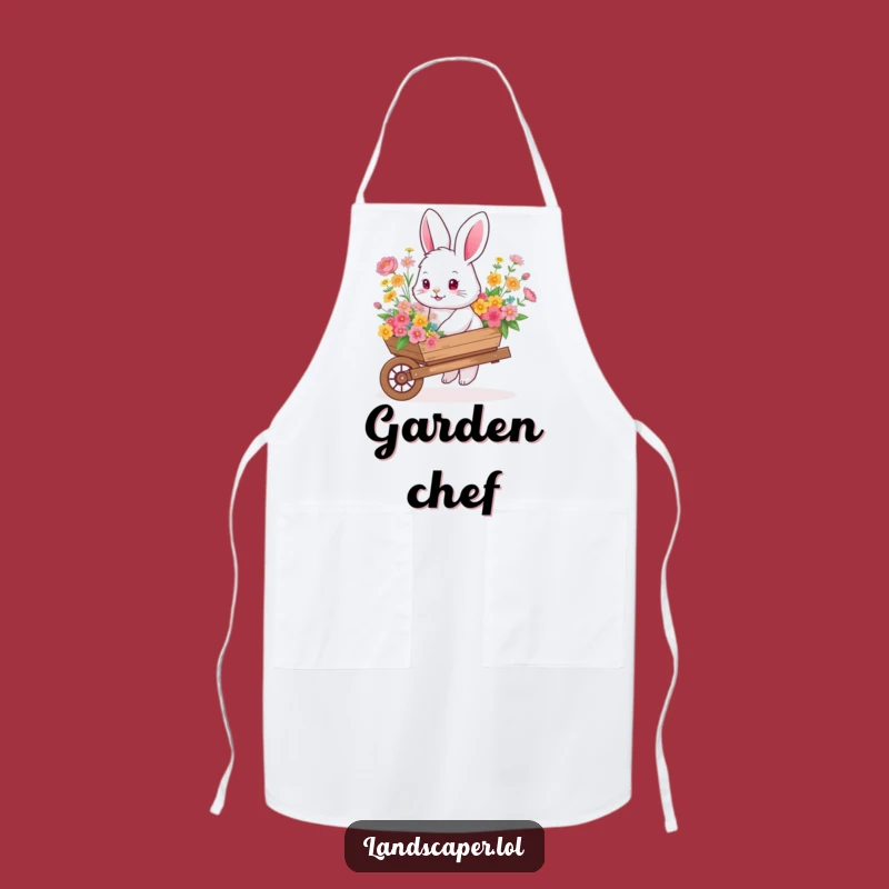 Funny Bunny Flower Wheelbarrow Apron: Garden Tasks with Floral Flair