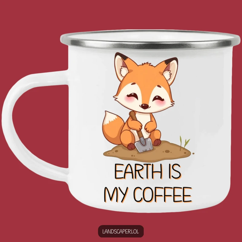 Funny Fox Digging Camping Mug: Your Hilarious Partner for Outdoor Adventures