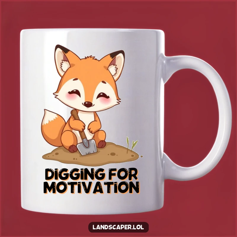 Funny Fox Digging Mug: A Hilarious Gift for Gardeners and Enthusiasts of Mischief
