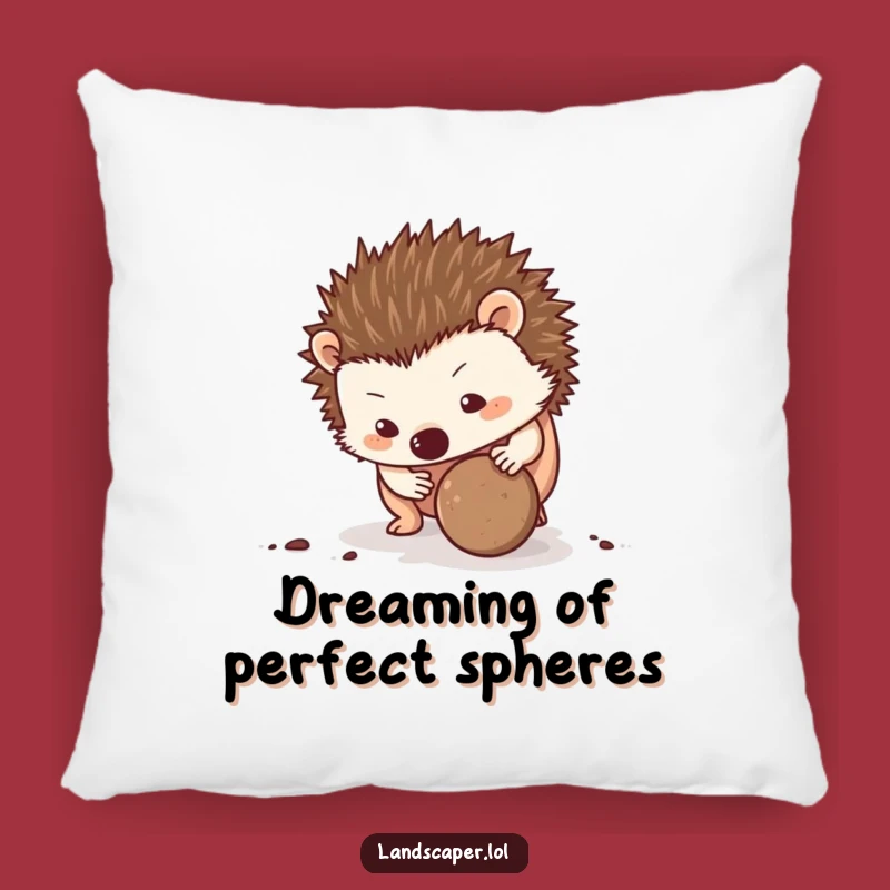 Funny Hedgehog Rolling Dirt Pillow - Soft & Comical Accent Pillow, Sweet Gift