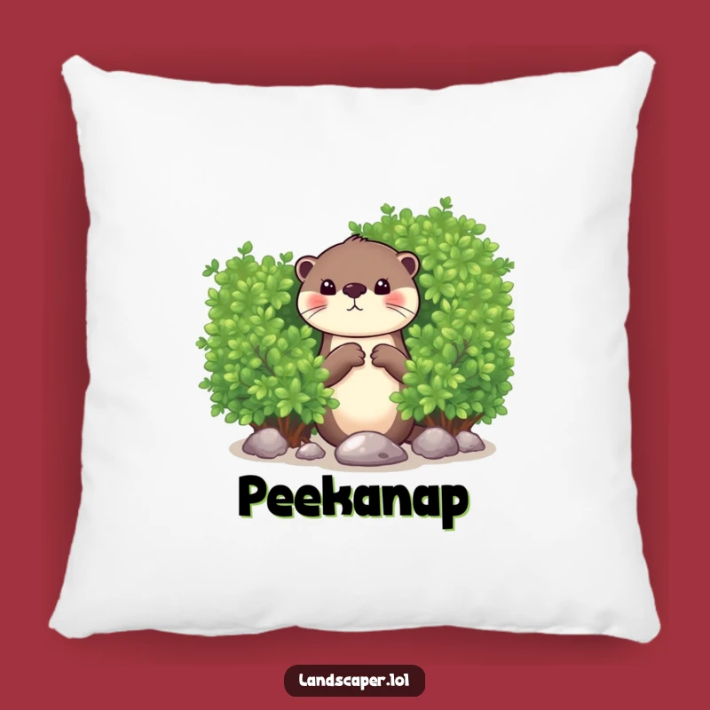 Funny Otter Dropping Pebble Pillow: Cozy & Quirky Accent Cushion Gift
