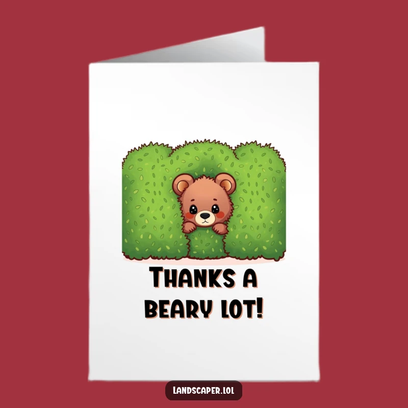 Free Printable Thank You Card: Curious Bear Cub - Funny Downloadable Appreciation Gift