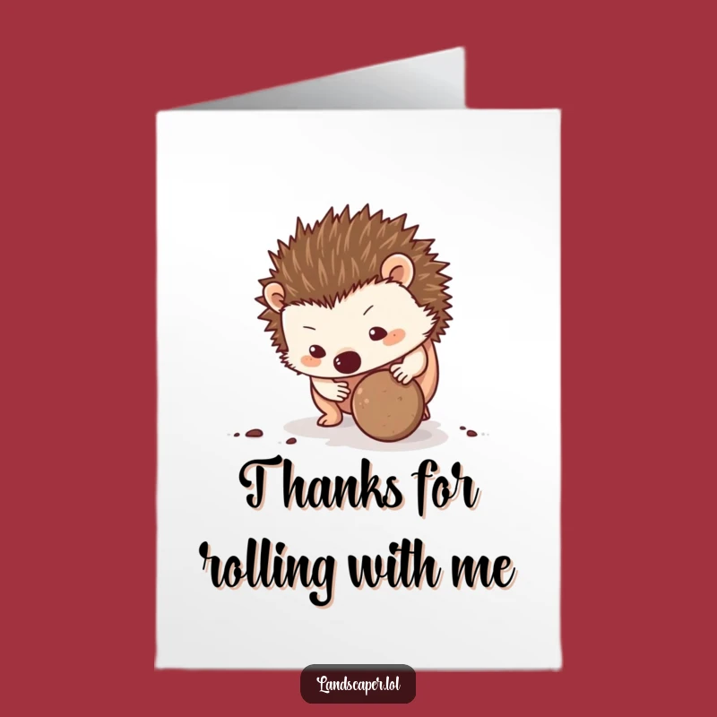 Free Printable Hedgehog Thank You Card: Cute & Funny Downloadable Gift