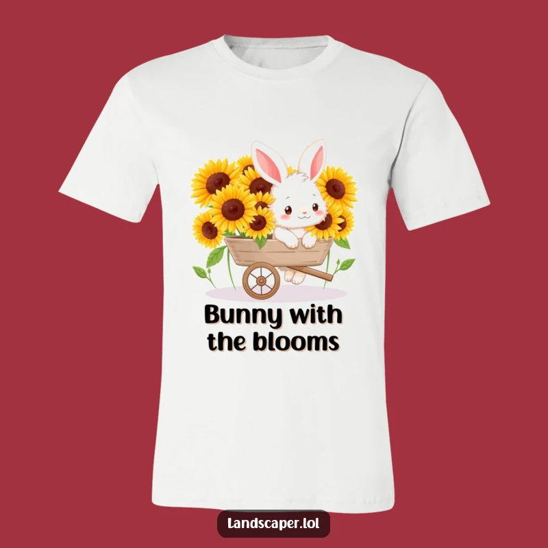Funny Bunny Sunflower T-Shirt: Spread Joy with Garden Humor
