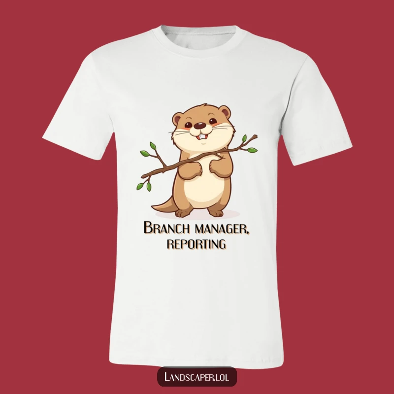 Funny Otter Focused T-Shirt - Determined Woodworker Design - Hilarious Gift Idea!