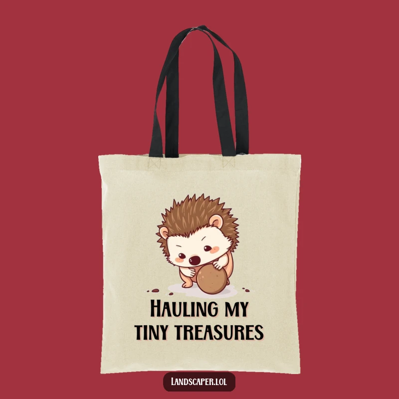 Funny Hedgehog Rolling Dirt Tote Bag - Durable & Hilarious Accessory, Perfect Gift