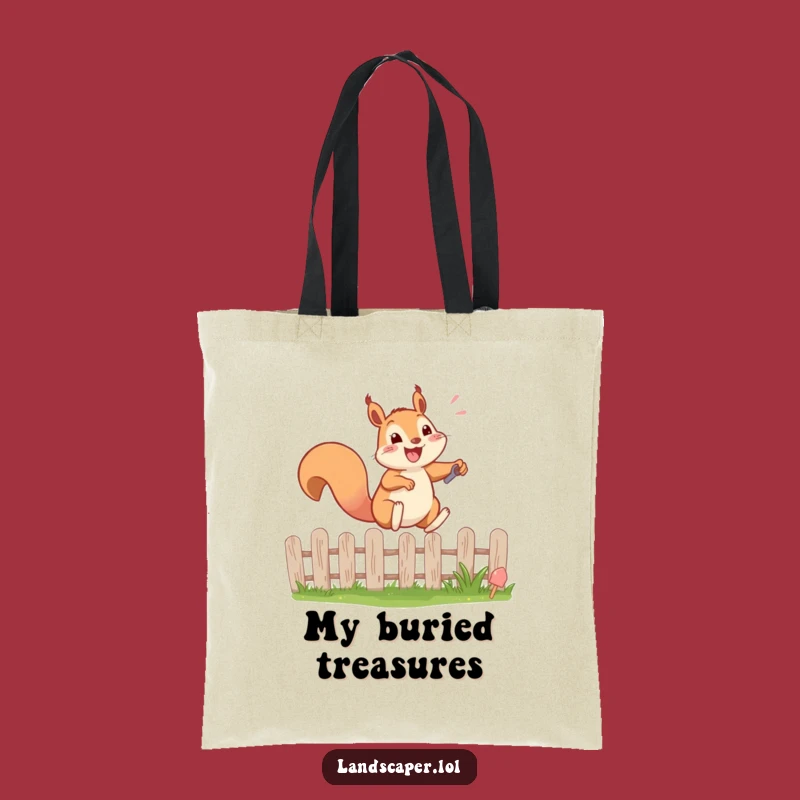 Funny Squirrel Leaping Fence Tote Bag: Practical & Hilarious Garden Gift